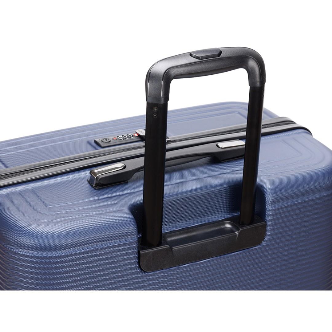 Чемодан TORBER Onego, синий, ABS-пластик, 79,5 х 51 х 29 см, 103 л