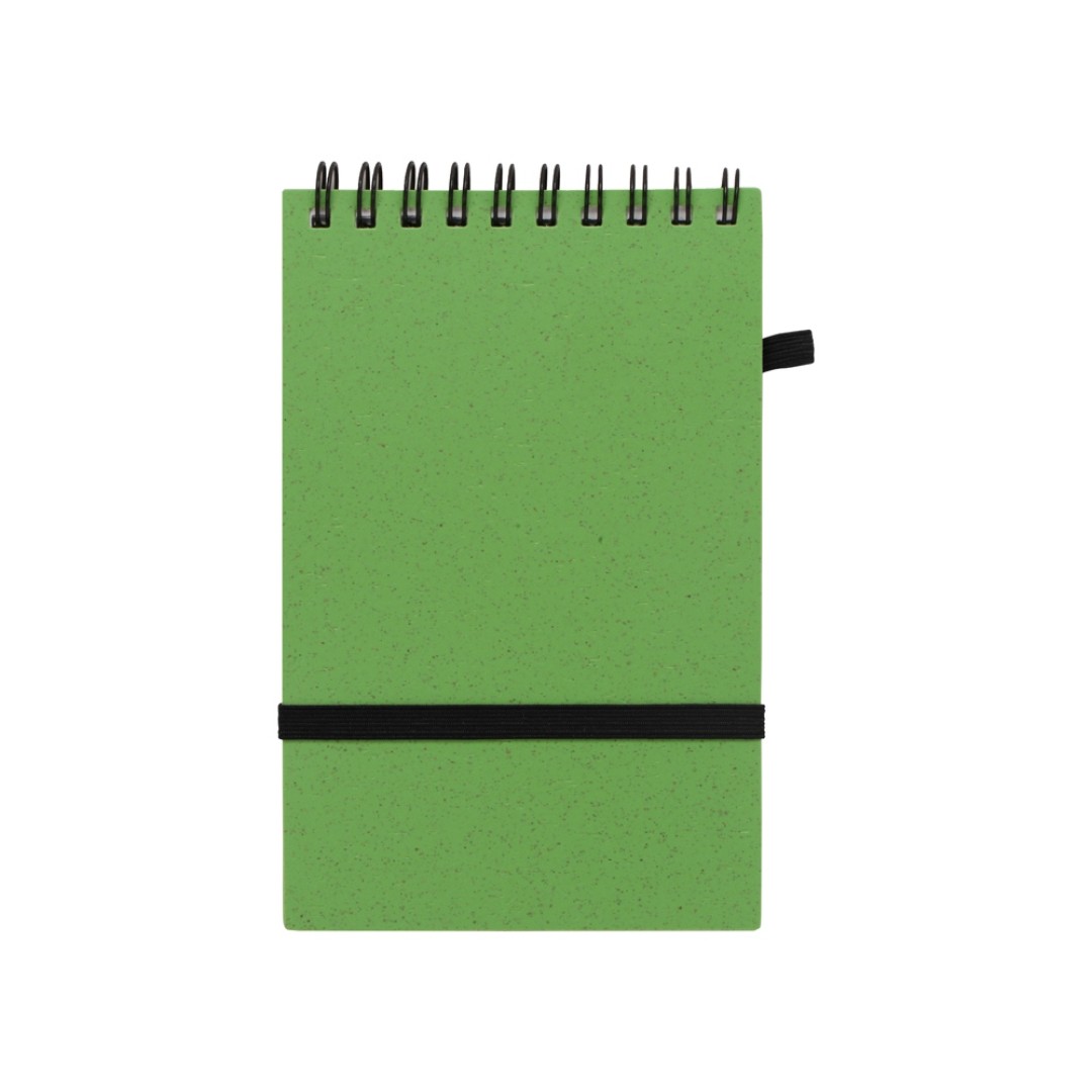 Блокнот B7 «Toledo S», зеленый + ручка шариковая «Pianta» из пшеничной соломы, зеленый
