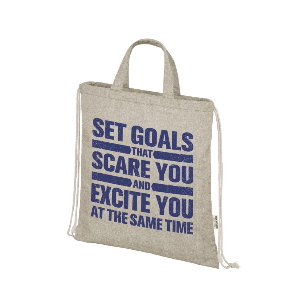 Pheebs 150 г/м2 Aware™ рюкзак со шнурком из переработанных материалов - Натуральный