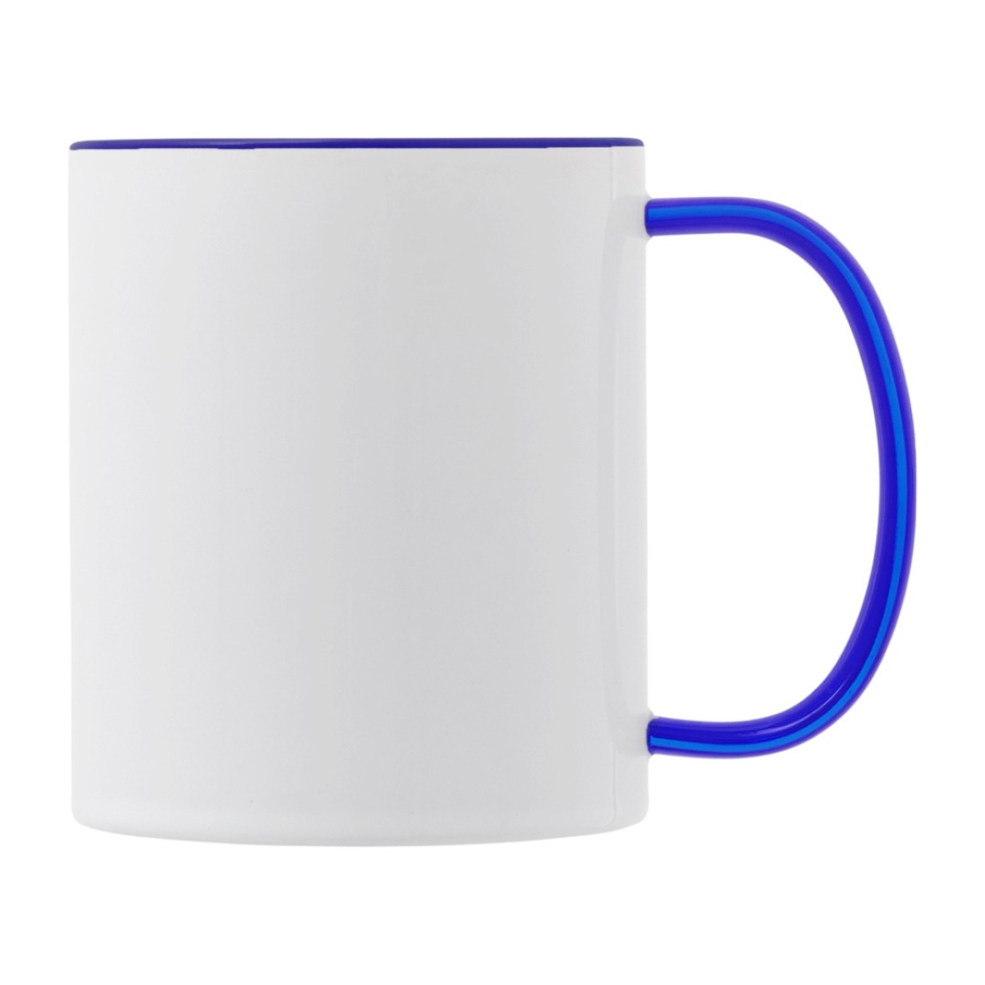 Керамическая кружка со стеклянной ручкой для сублимации "Charm", синий