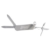 Мультитул-складной нож 3-в-1, металлик (гравировка)