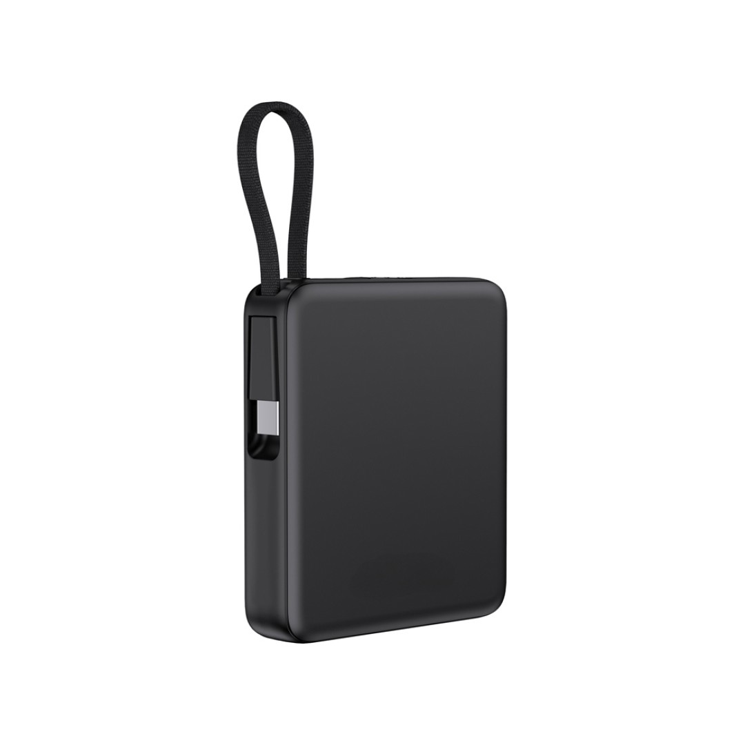 Внешний аккумулятор с подсветкой лого "Nex", 5000 мАч, черный