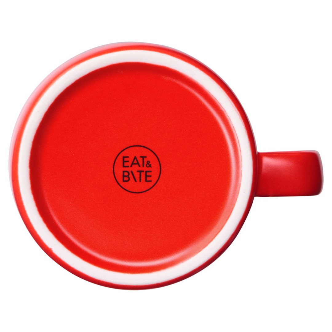 Чайная пара "Brighton" : блюдце овальное, чашка, коробка, красный