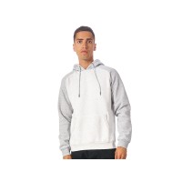 Толстовка с капюшоном «Dublin» мужская, серый меланж/белый меланж