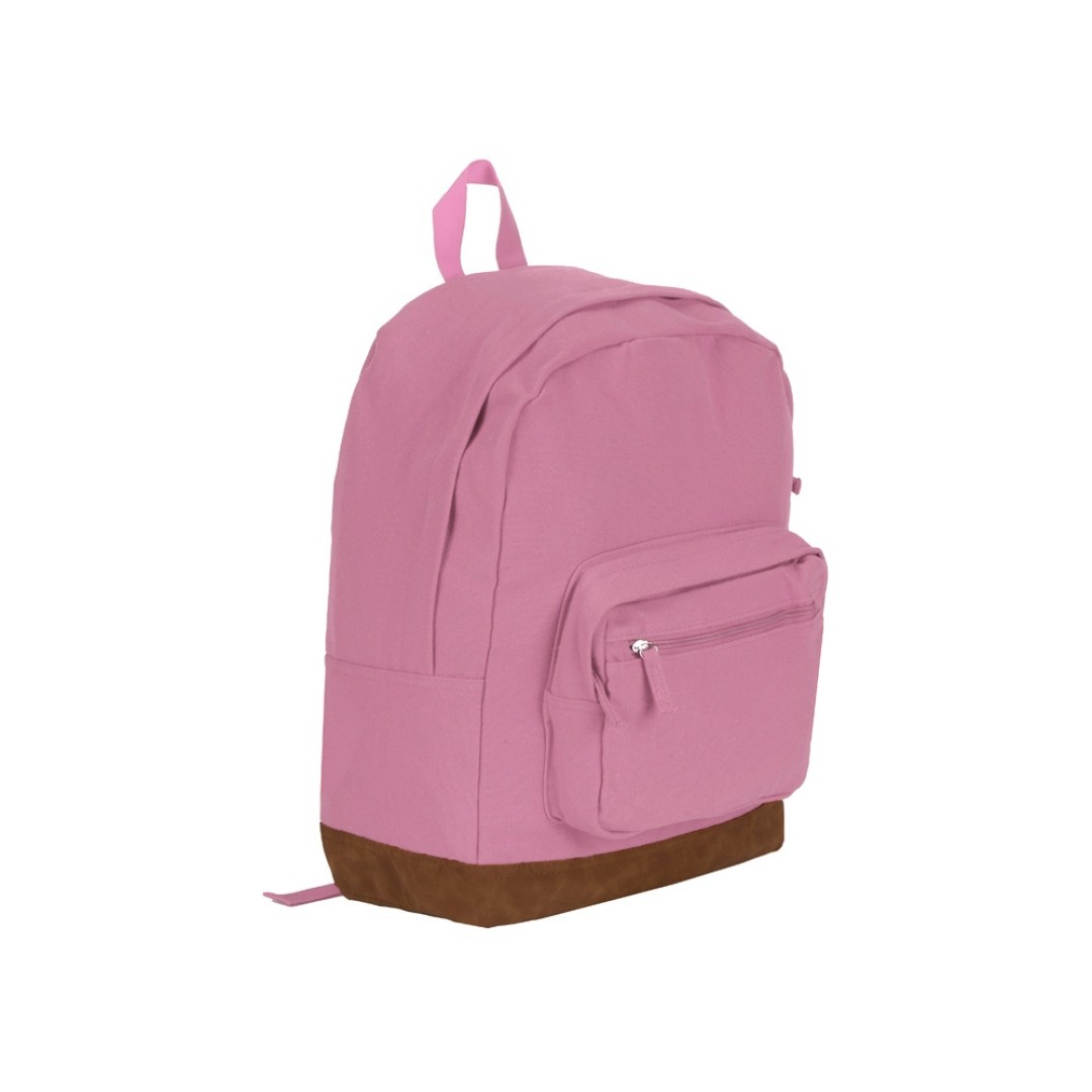 Рюкзак Shammy с эко-замшей для ноутбука 15", пыльно-розовый