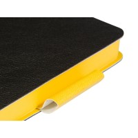 Ежедневник недатированный А5 "Boston", черный (желтый обрез)