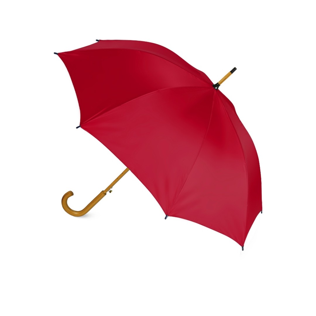 Зонт-трость полуавтоматический с деревянной ручкой