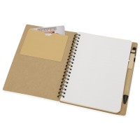 Блокнот "Дейзи" с ручкой, крафт/черный