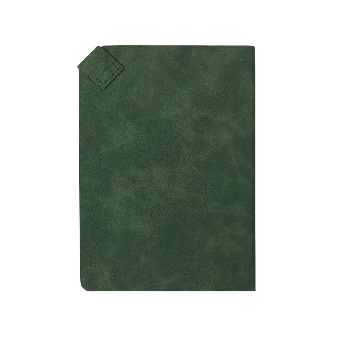 Блокнот А5 в гибкой обложке "Chaplin", зеленый