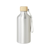 Бутылка для воды Malpeza из переработанного алюминия, 500 мл - Серебряный