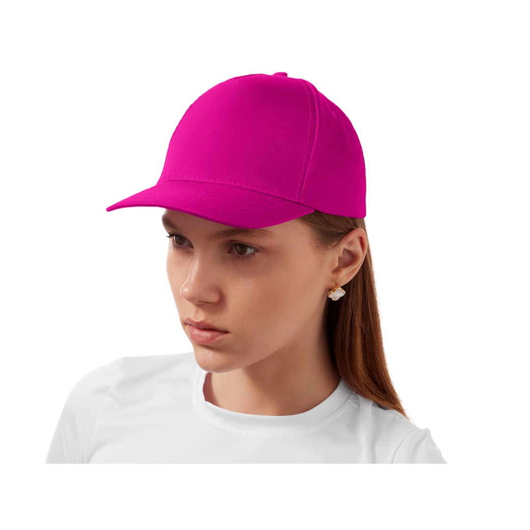 Бейсболка "Poly" 5-ти панельная 120гр, фуксия