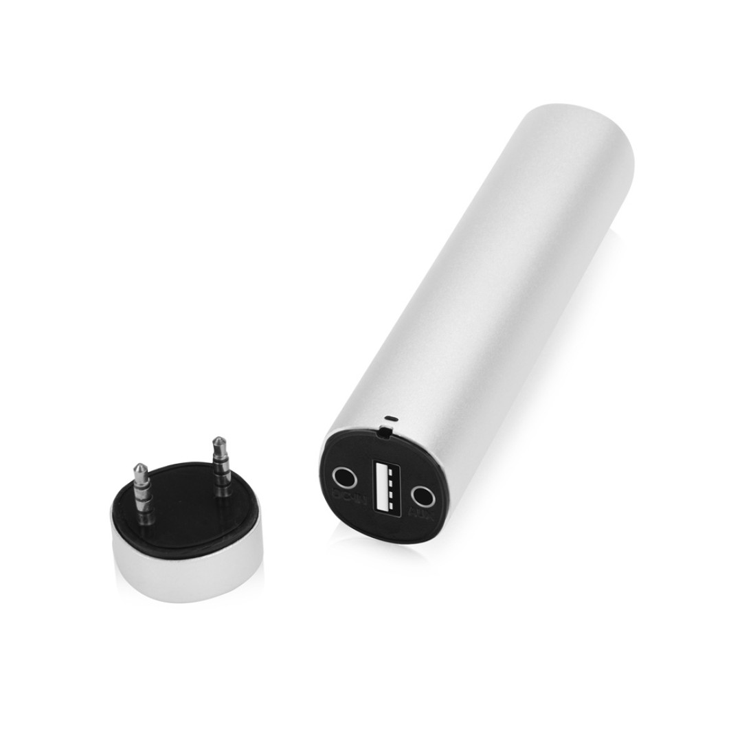 Портативное зарядное устройство "Мьюзик", 5200 mAh, серебристый