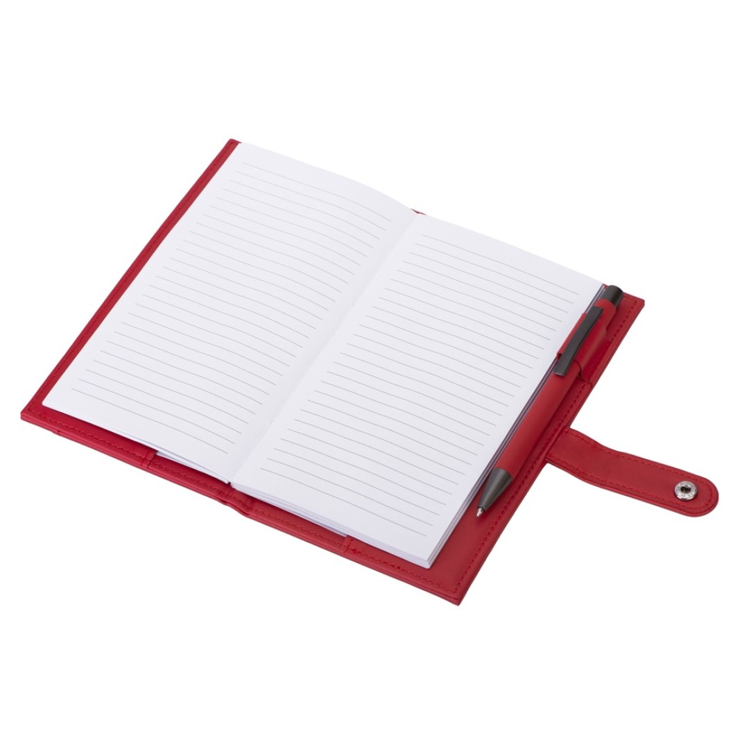 Блокнот-кошелек с сменным блоком А6 "Wall Street", 64 листа, красный