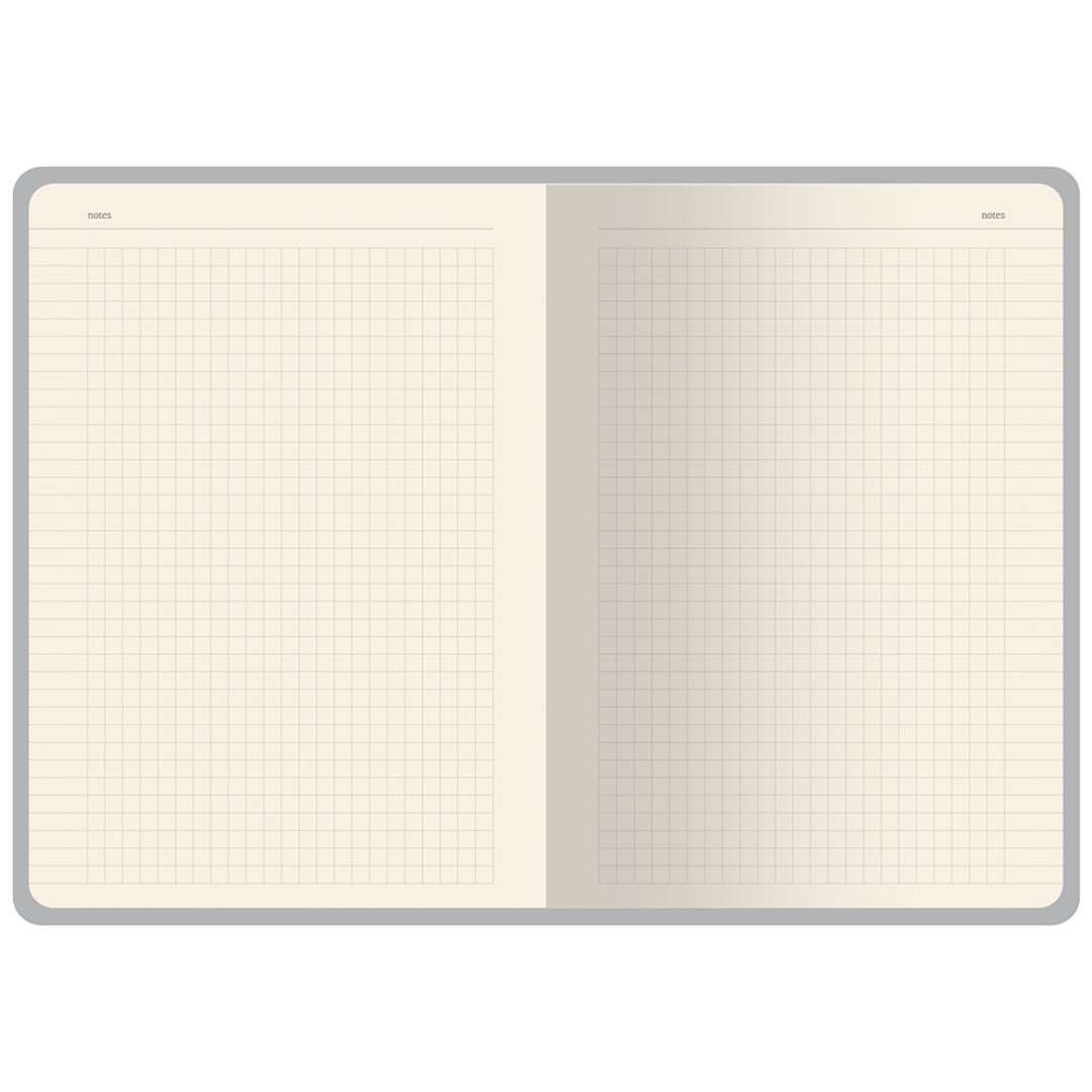 Бизнес-тетрадь А5 "Pragmatic Contrast", 40 листов в клетку, серый с черным срезом