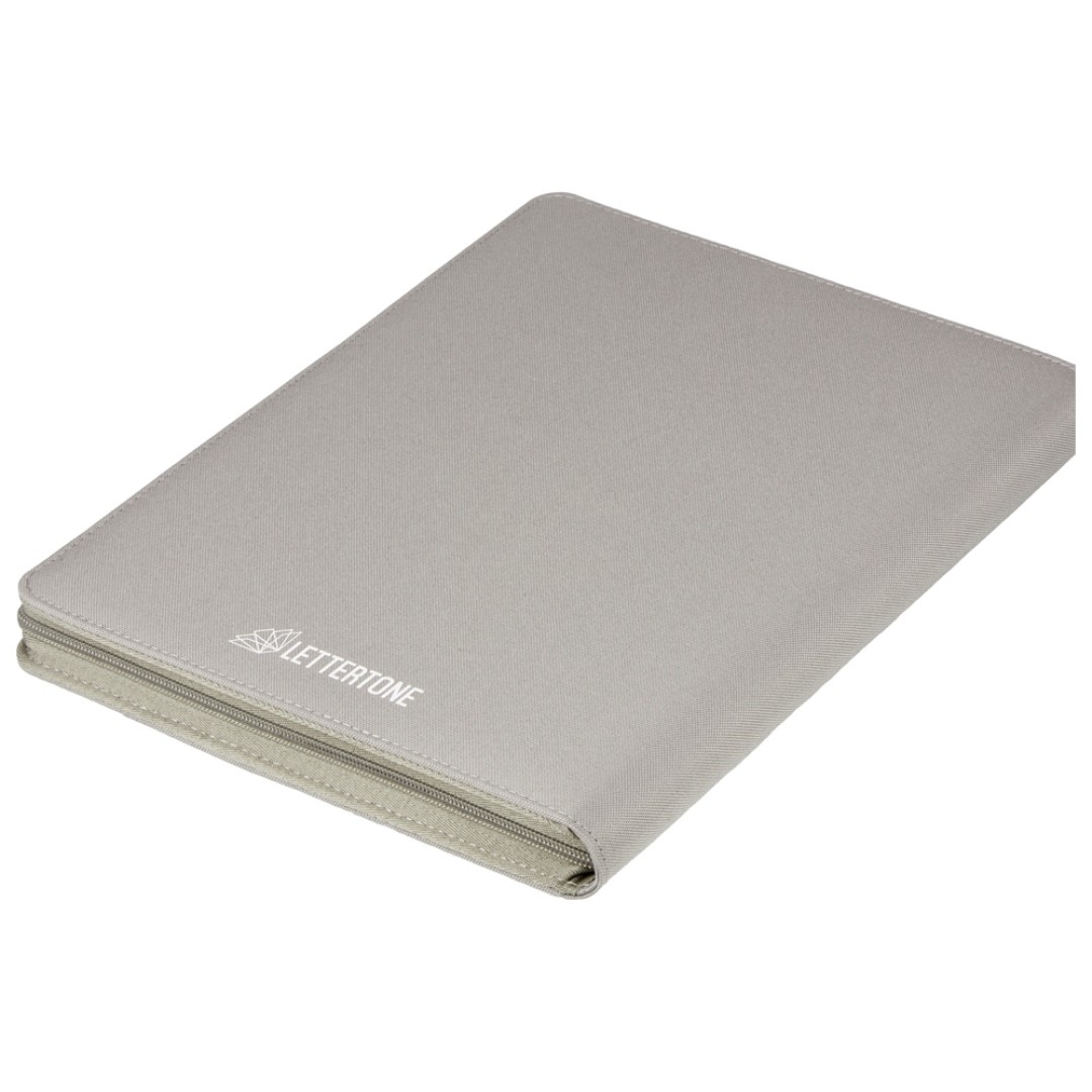 Портфолио А4 из RPET на молнии "Harvey", 40 л FSC бумаги, серый