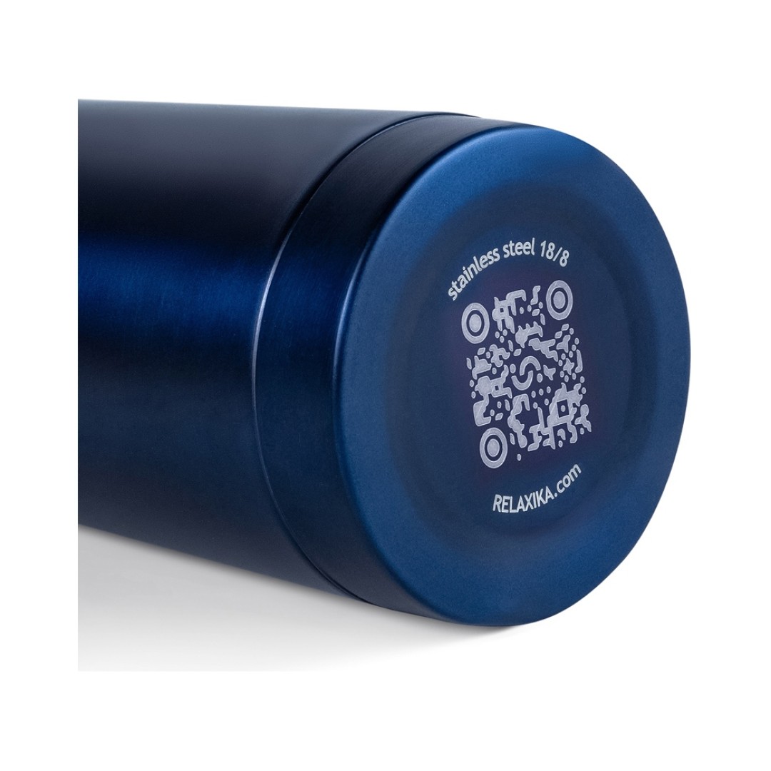 Термос Relaxika 101 (0,35 литра), темно-синий (без лого)