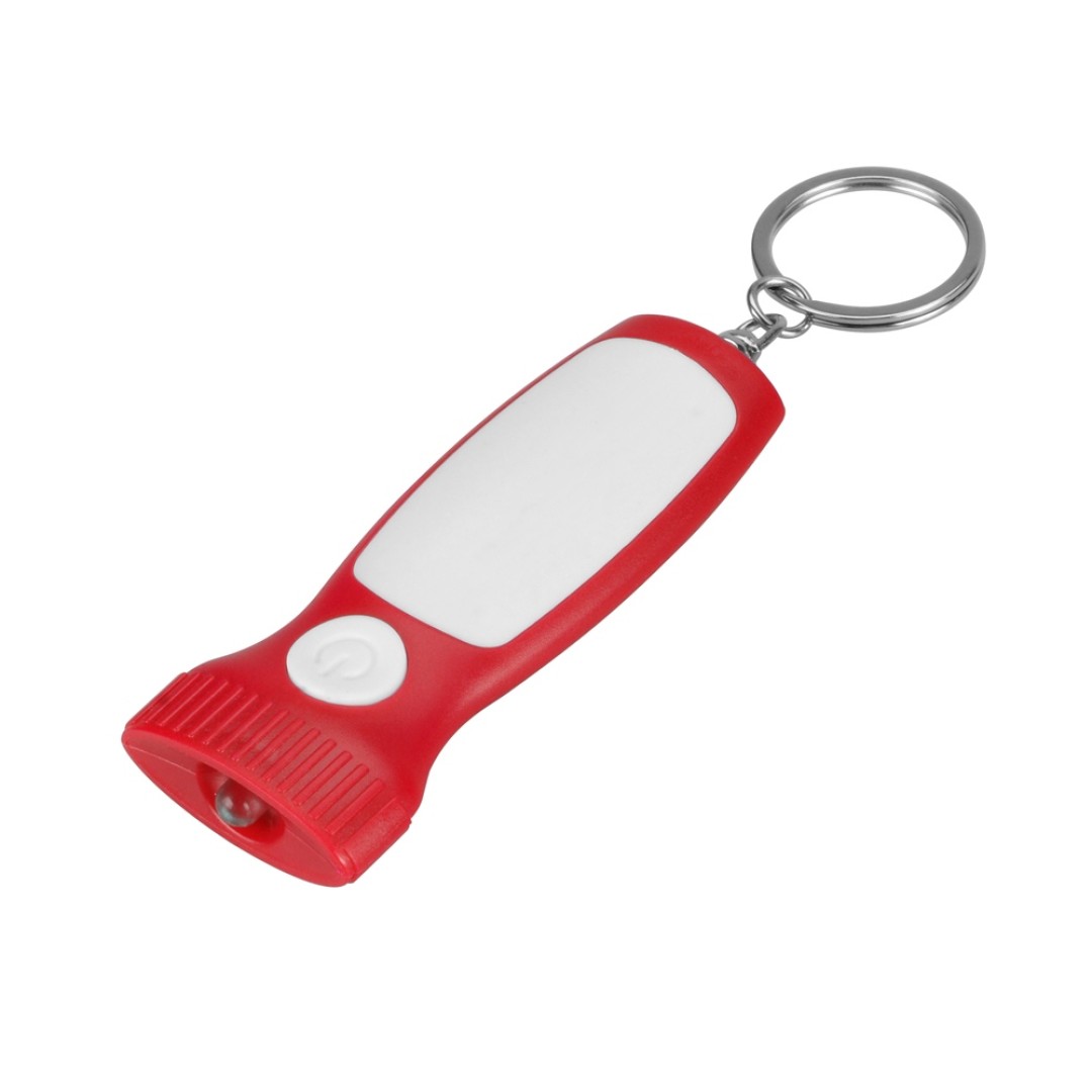 Брелок-фонарик "Каяма", красный/белый