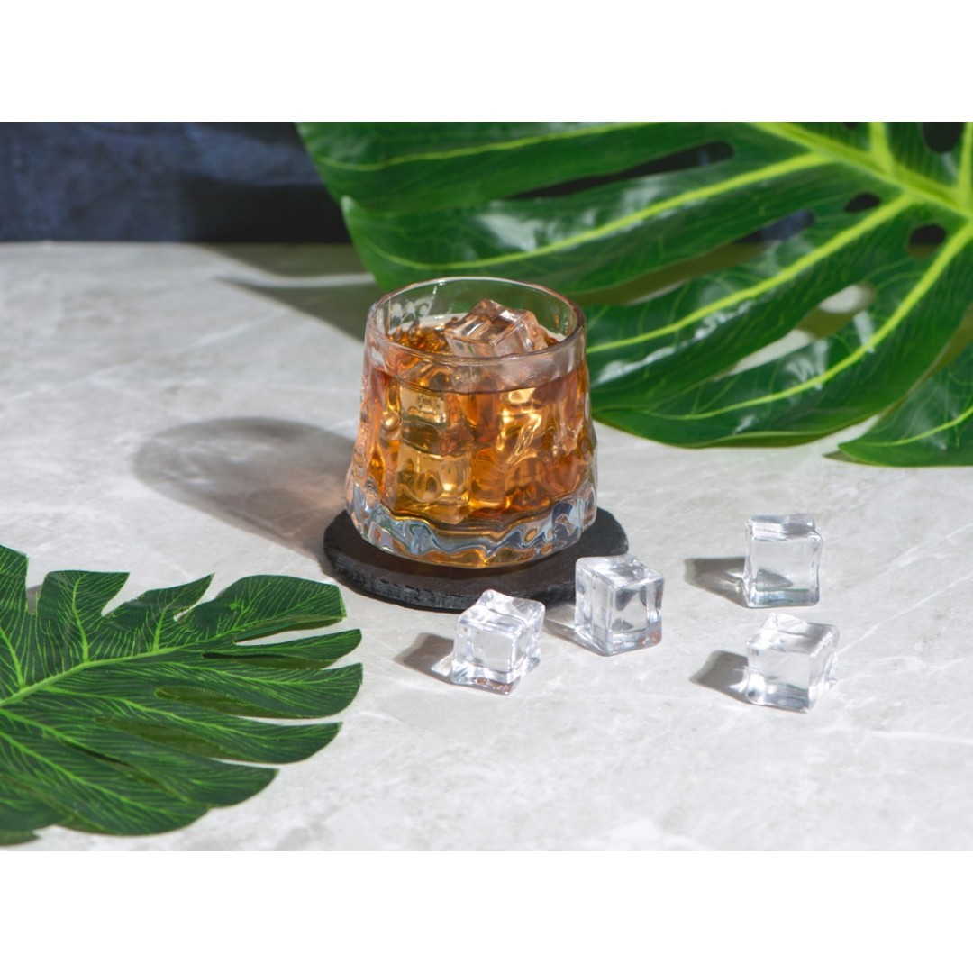 Вращающийся бокал для виски на сланцевом костере "Bromo"