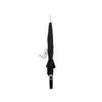 Зонт-трость 7560 Alu с деталями из прочного алюминия, полуавтомат, черный