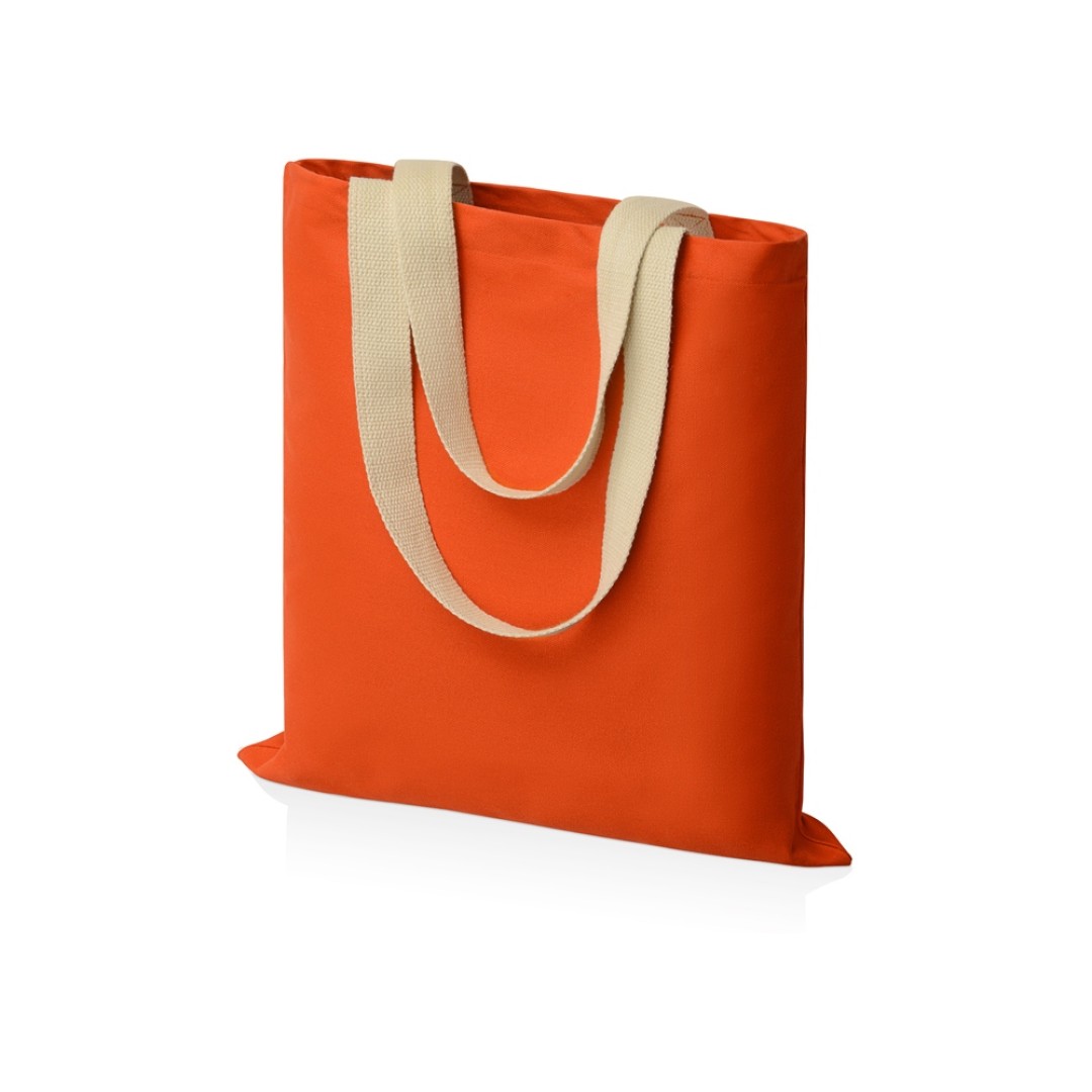 Сумка для шопинга Steady из хлопка с парусиновыми ручками, 260 г/м2, оранжевый