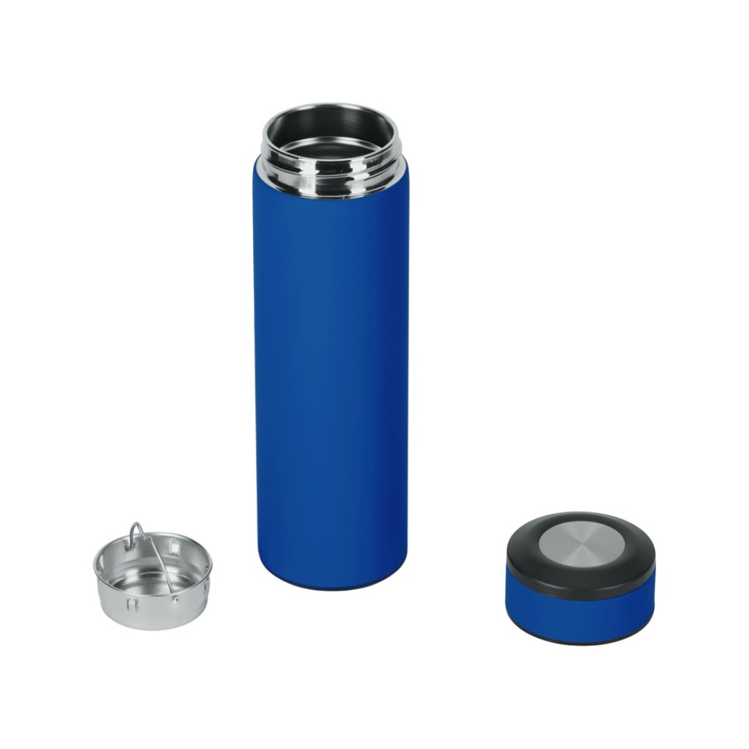 Вакуумный термос "Vacuum Flask C1", soft touch, 420мл, синий