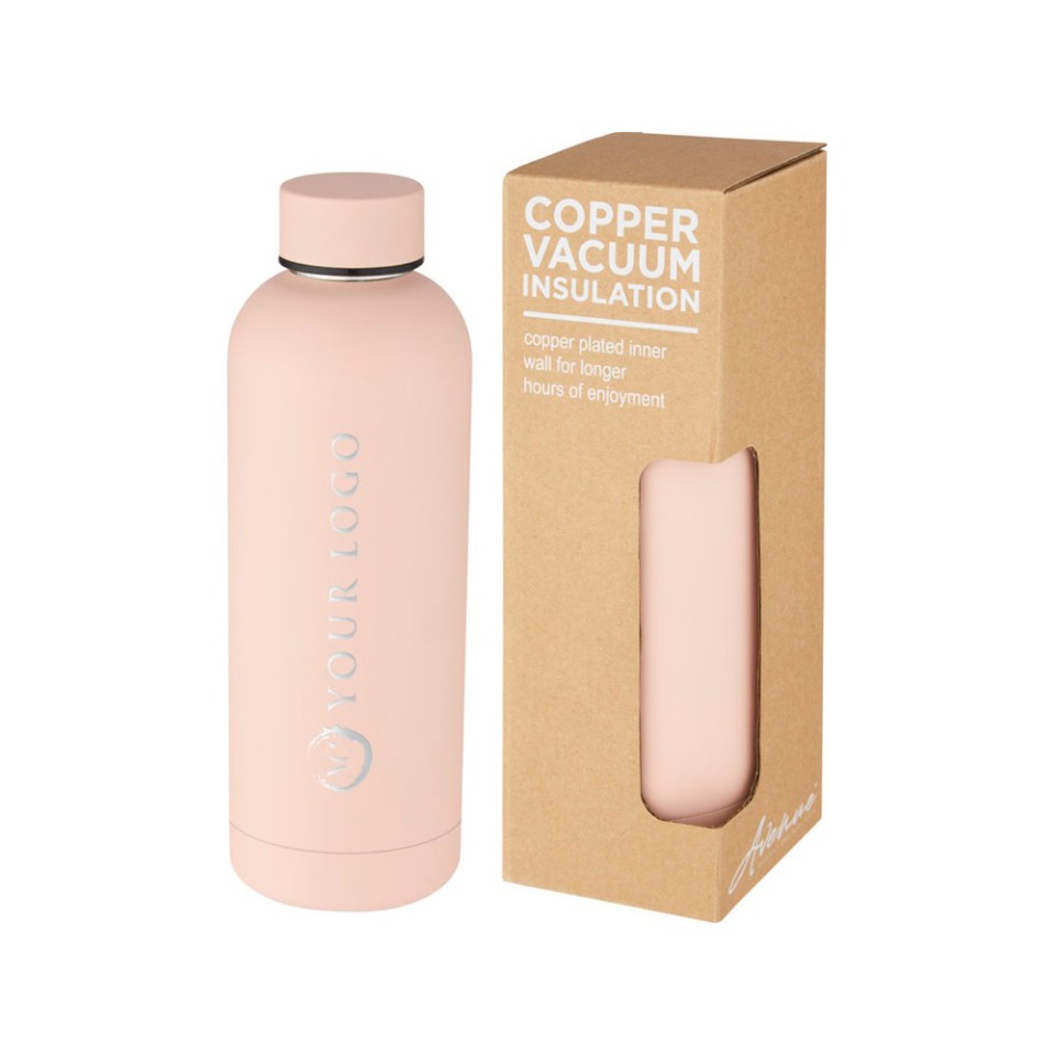 Spring Медная бутылка объемом 500 мл с вакуумной изоляцией, pale blush pink