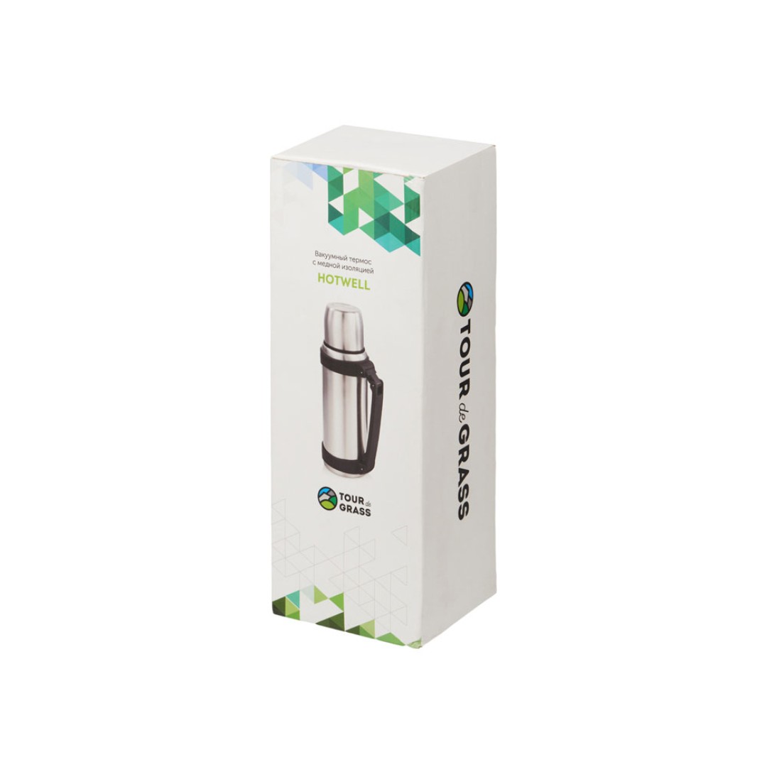 Вакуумный термос "Hotwell" с медной изоляцией и порошковой краской, 1.4л, черный