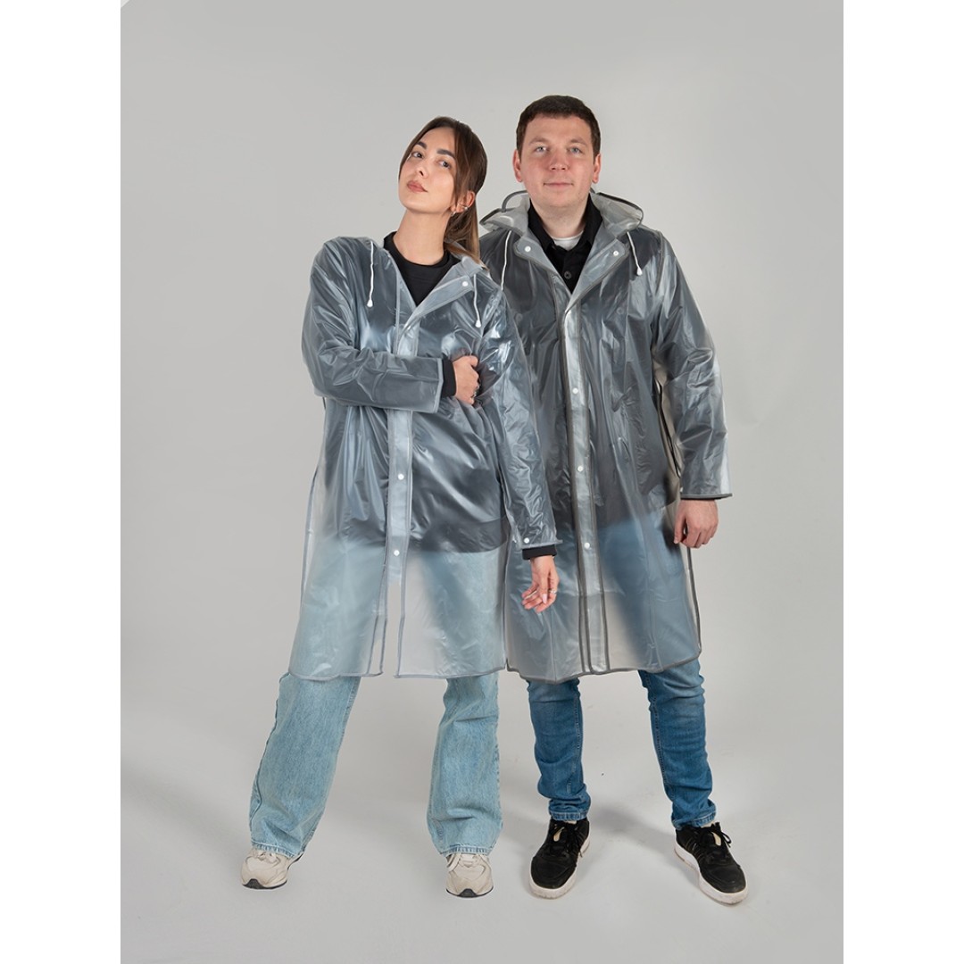 Дождевик "Providence", прозрачный/синий с чехлом