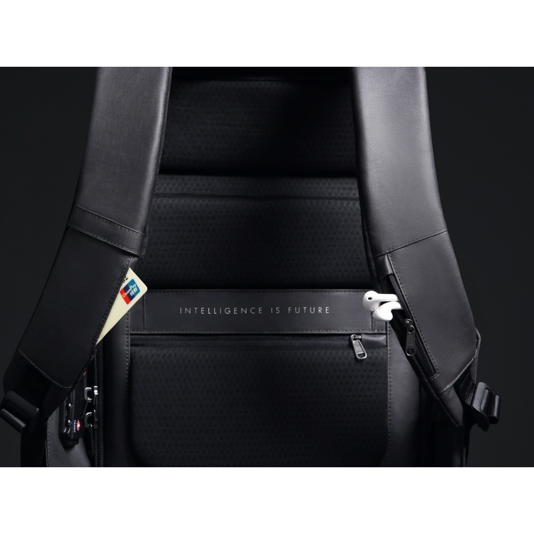 Водостойкий антикражный рюкзак Hipack для ноутбука 15.6", черный