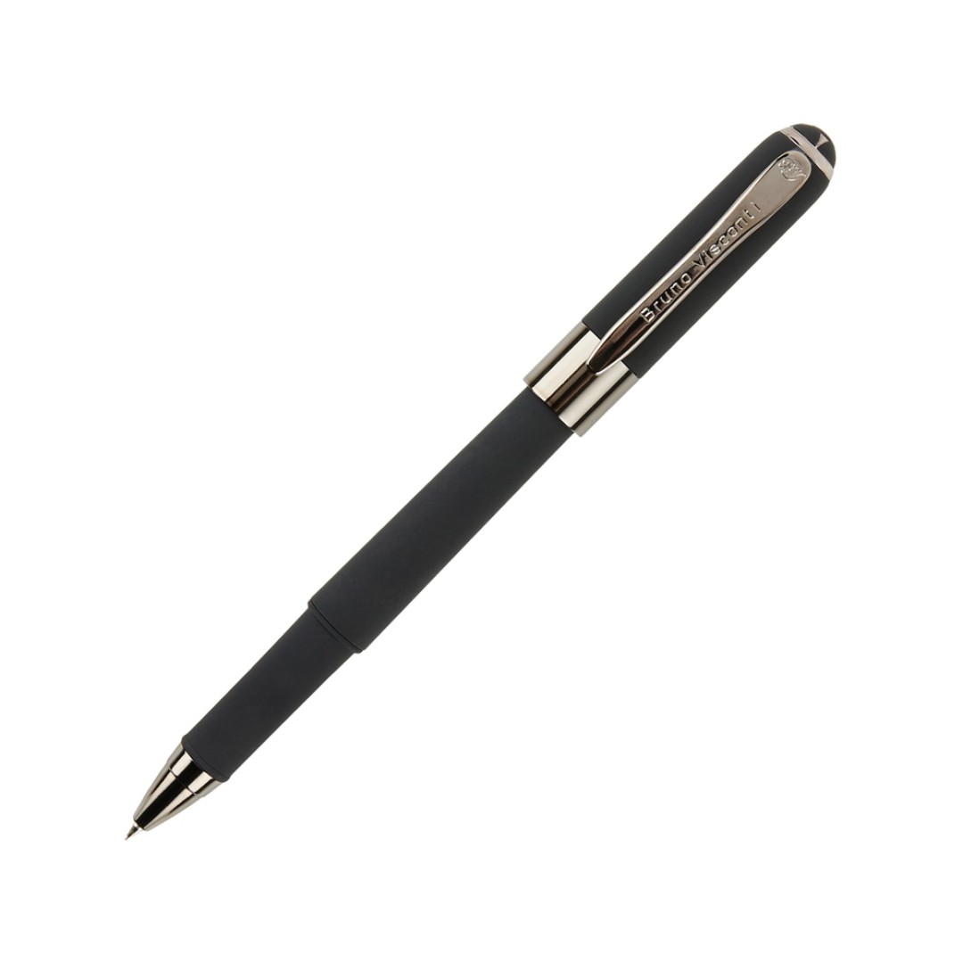 Ручка пластиковая шариковая «Monaco», 0,5мм, синие чернила, черный/вороненая сталь