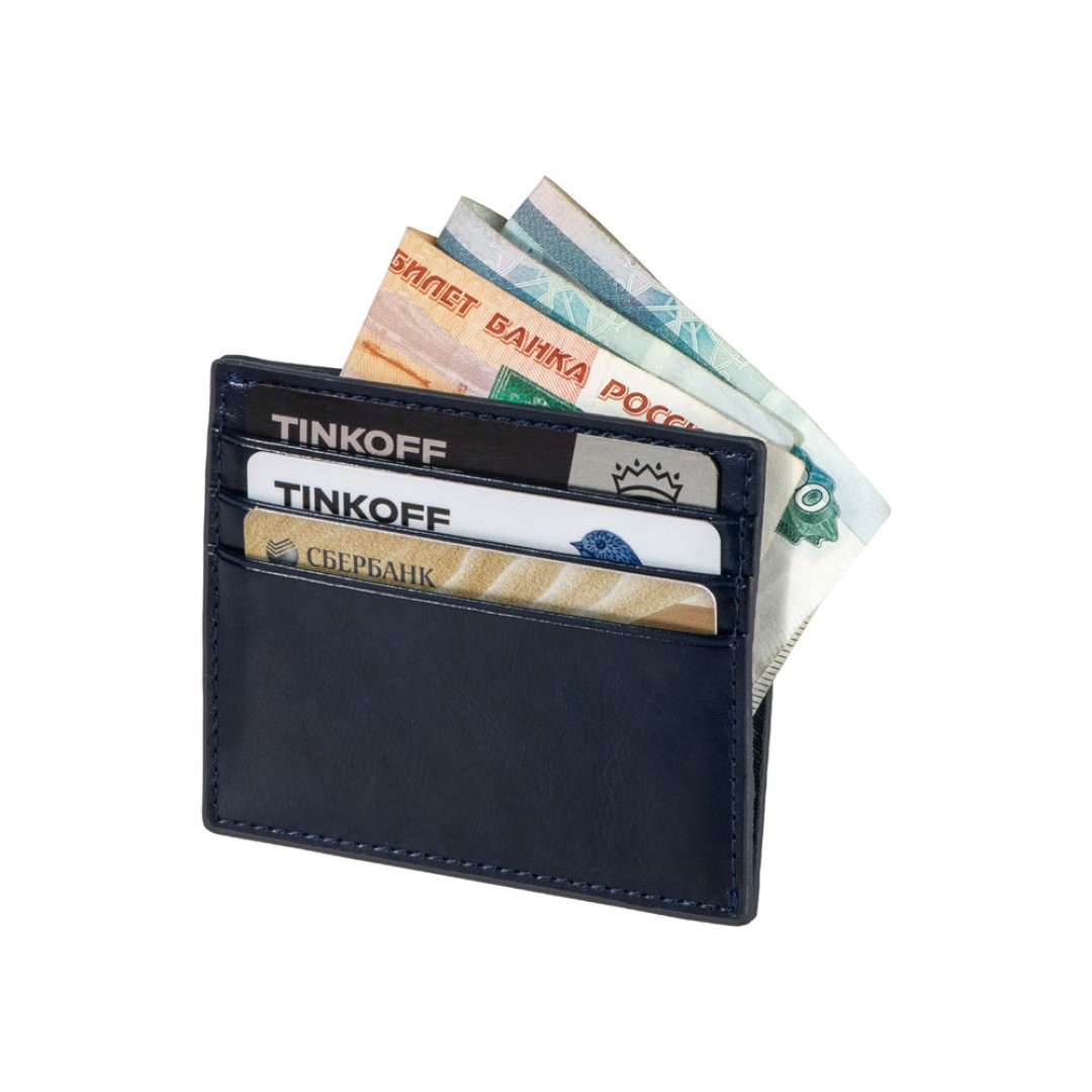 Картхолдер для 6 пластиковых карт с RFID-защитой "Fabrizio", синий