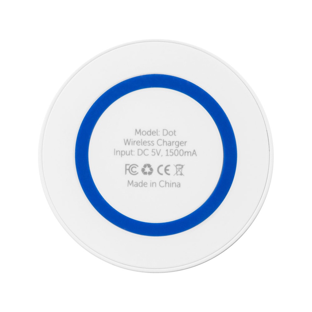 Беспроводное зарядное устройство «Dot», 5 Вт, белый/синий