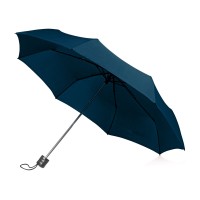 Зонт складной "Columbus", механический, 3 сложения, с чехлом, темно-синий