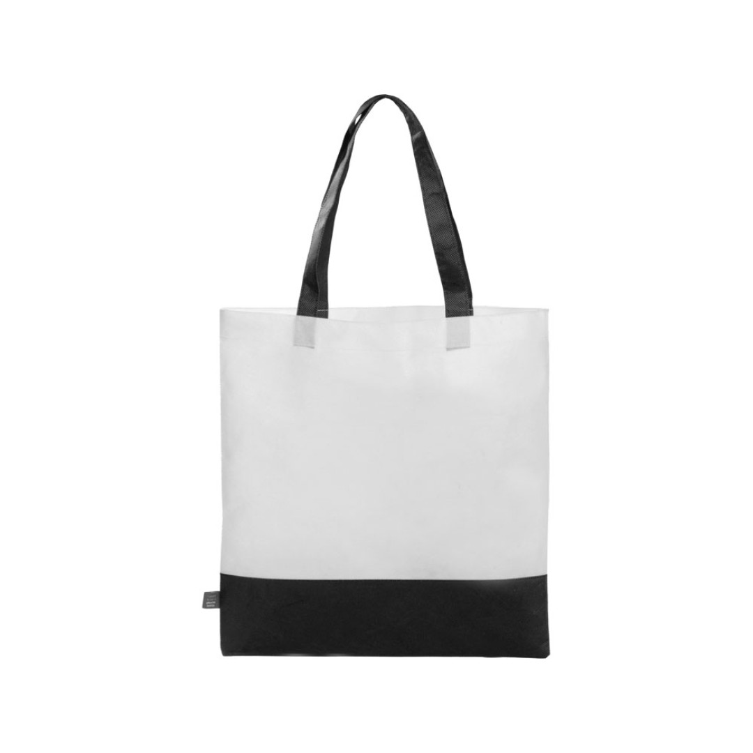 Сумка-шоппер двухцветная Revive из нетканого переработанного материала, черный (Р)