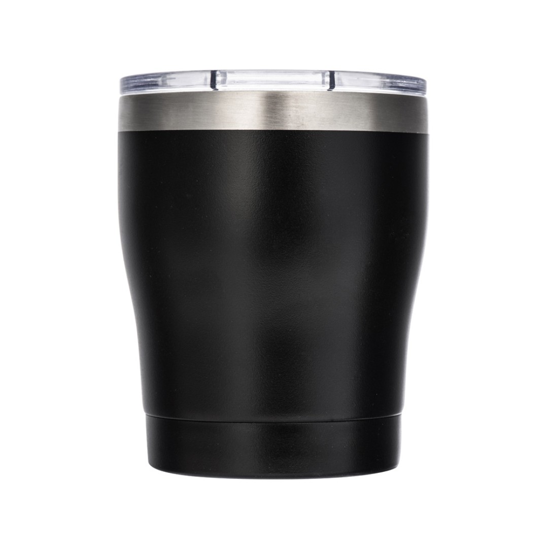 Вакуумная термокружка c керамическим покрытием "Rodos", непротекаемая крышка, 350 мл, черный