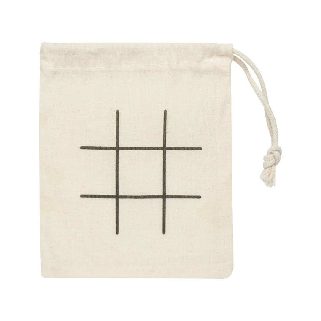 Деревянная игра в крестики-нолики в мешочке "Whorl" - Натуральный