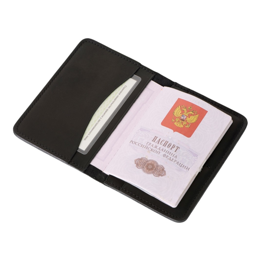 Докхолдер кожаный, черный