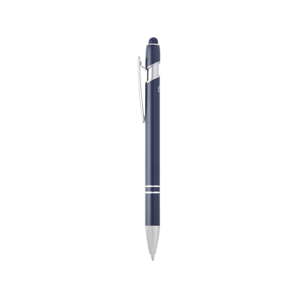Kish шариковая ручка с серебристой отделкой - Темно - синий (черные чернила)