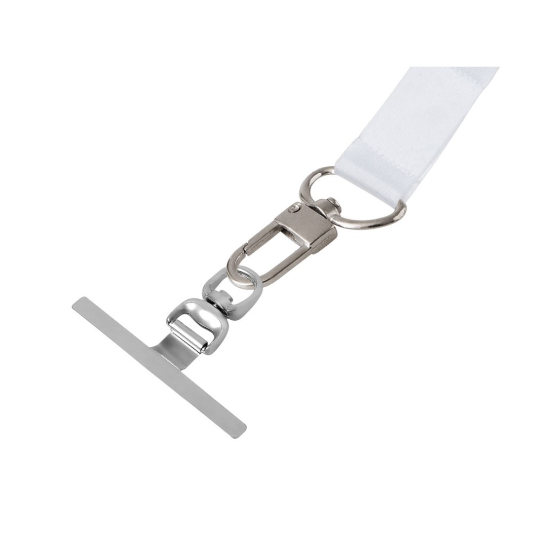 Ланъярд 2,5 см под сублимацию с трендовым карабином и металлическим держателем для телефона