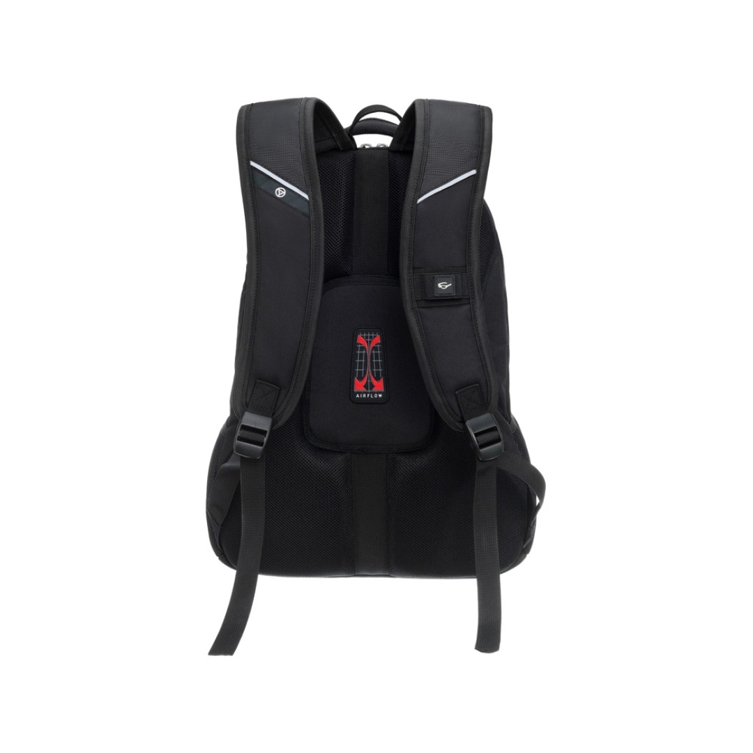 Рюкзак TORBER XPLOR с отделением для ноутбука 15", чёрный/бордовый, полиэстер 600D, 35x20x47 см, 33л