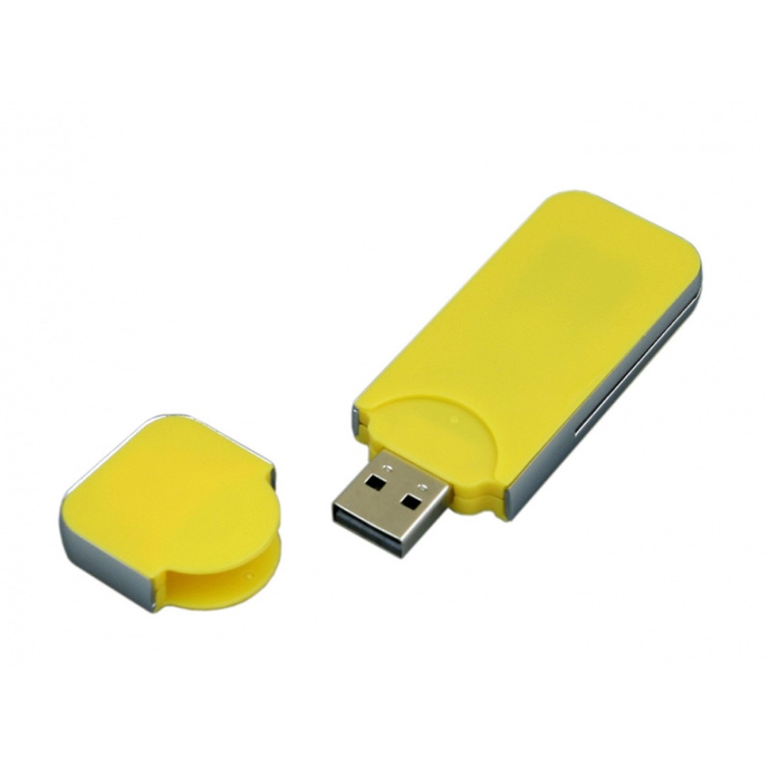 USB-флешка на 32 Гб в стиле I-phone, прямоугольнй формы, желтый