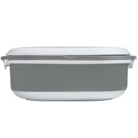 Ланч-бокс Hotty 750 мл для микроволновой печи, серый/белый
