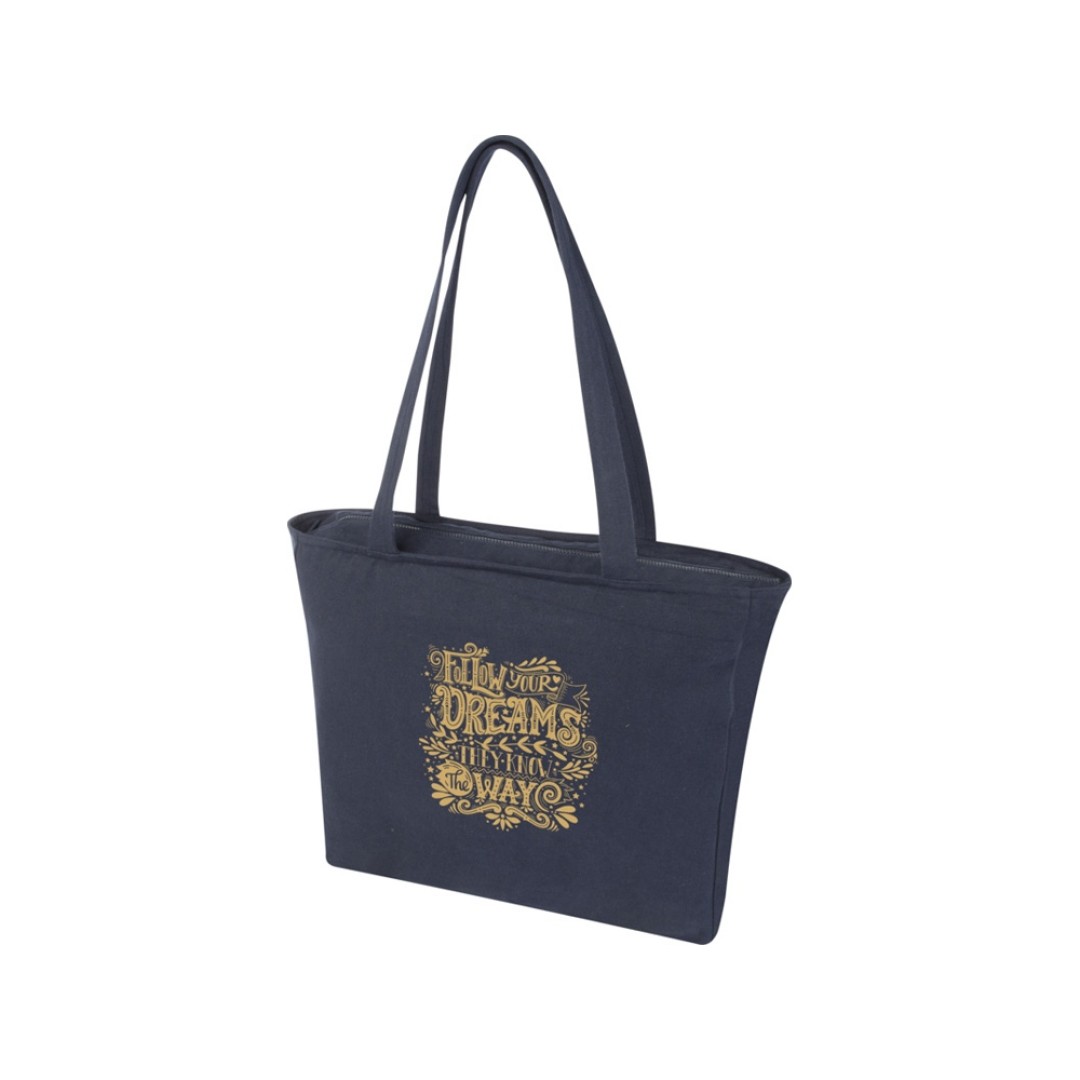 Weekender эко-сумка из переработанного материала Aware™ плотностью 500 г/м2 - Нейви