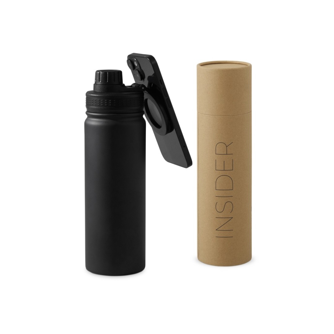 Вакуумная термобутылка с magsafe-держателем "INSIDER", 600 мл, черный