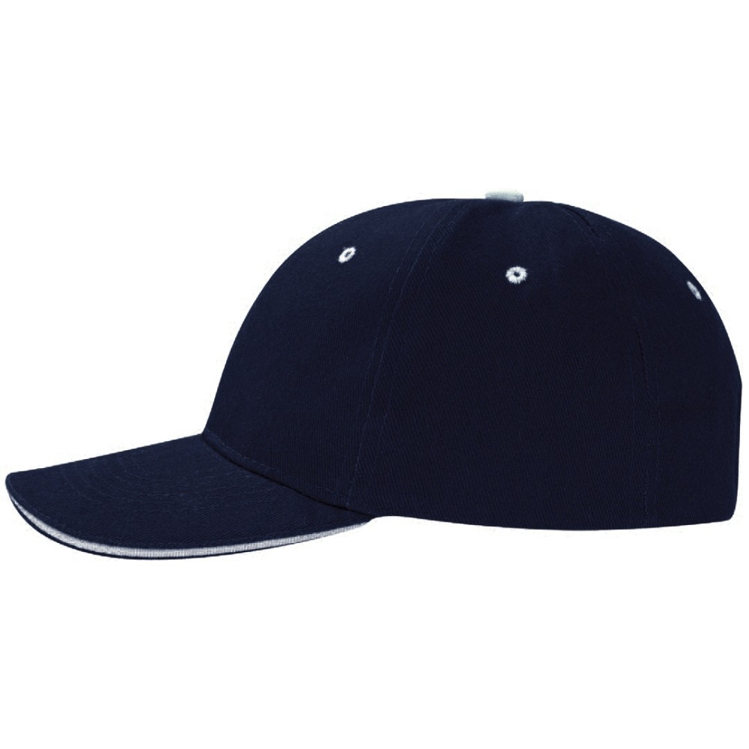 Бейсболка "New Castle" 6-ти панельная, темно-синий/натуральный