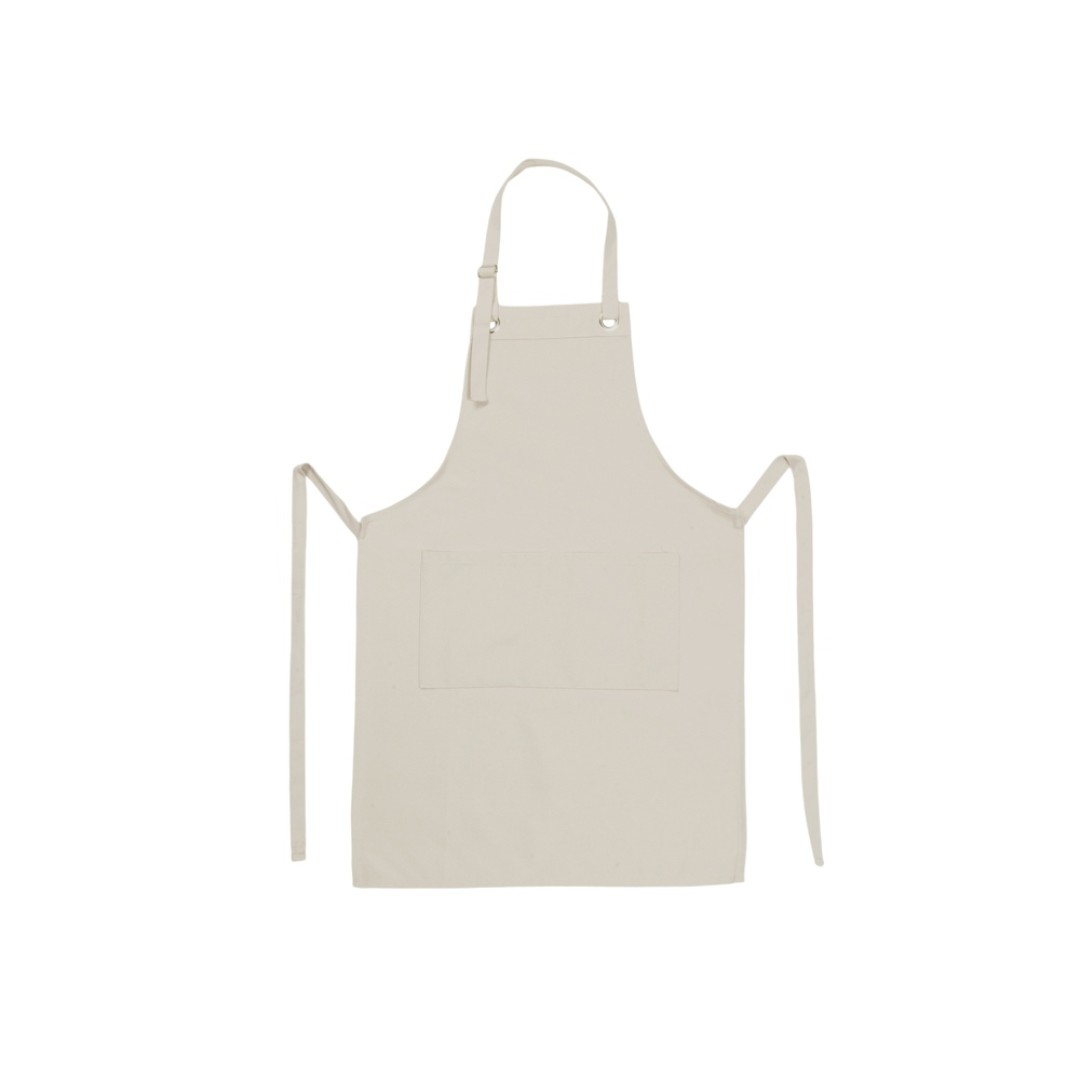 Хлопковый фартук Delight с карманом и регулируемыми завязками, бежевый