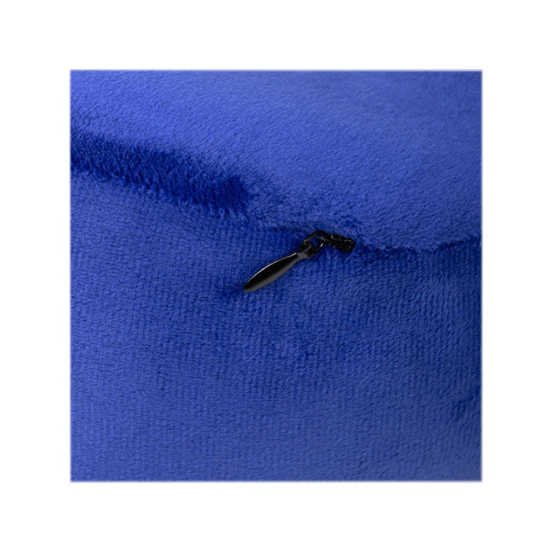 Подушка TORBER, дорожная, с эффектом памяти, синяя, полиэстер+спандекс