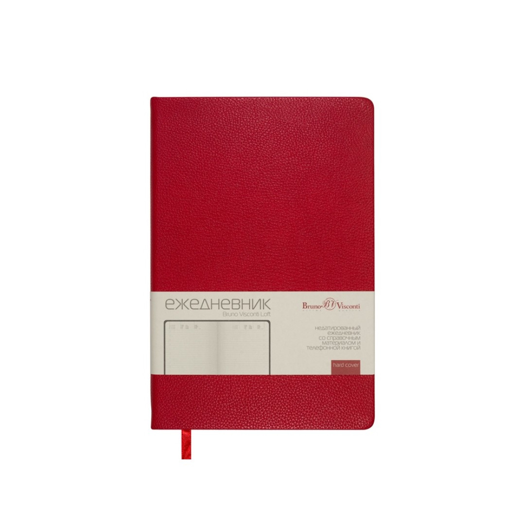 Ежедневник недатированный А5 "Loft", красный