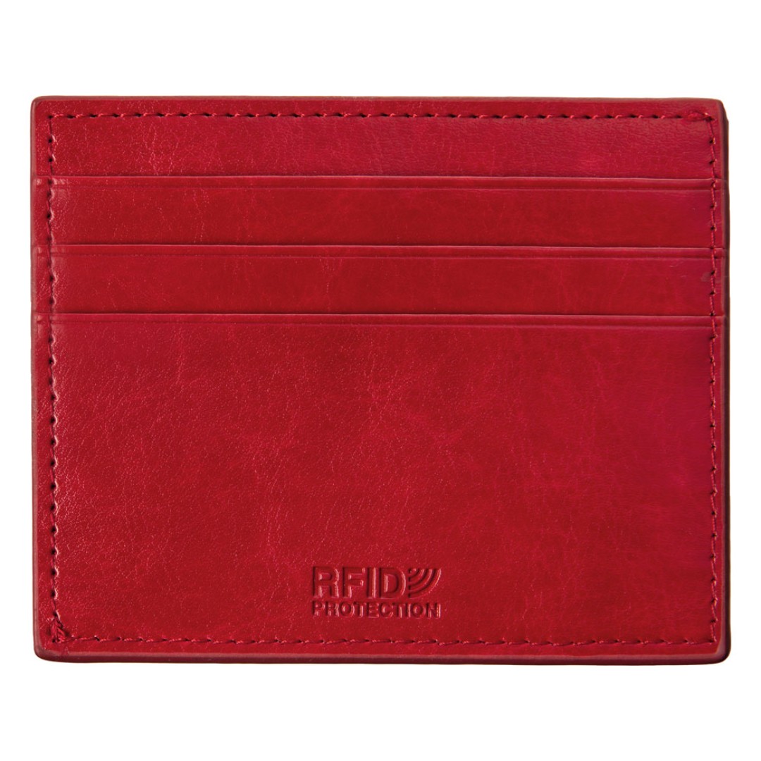 Картхолдер для 6 пластиковых карт с RFID-защитой "Fabrizio", красный