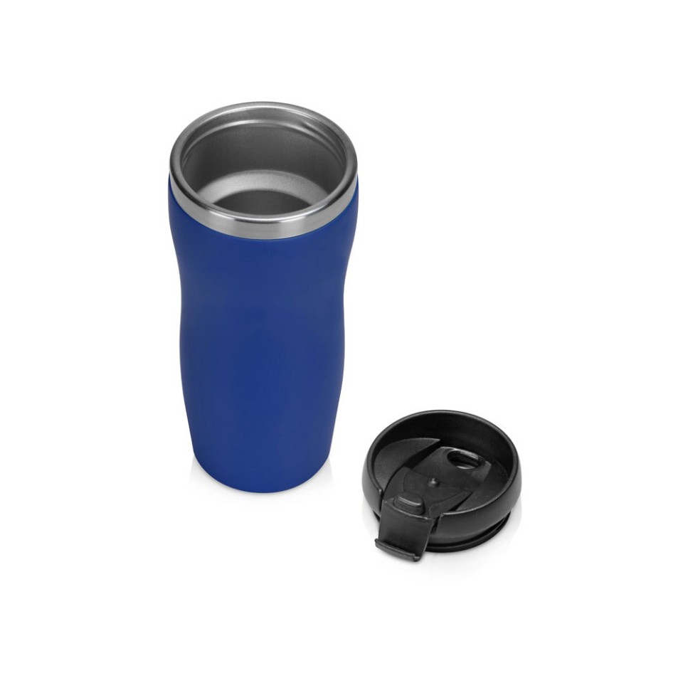 Термокружка "Double wall mug C1", soft touch, 350 мл, синий